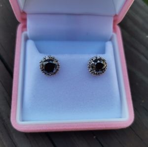 1.80ct Black Diamond Earring Stud